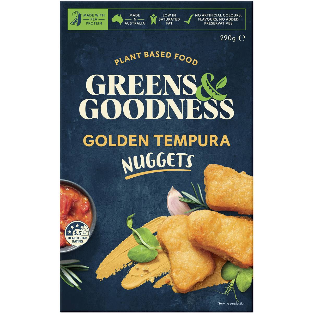 Greens & Goodness Golden Tempura Nuggets 290g Woolworths