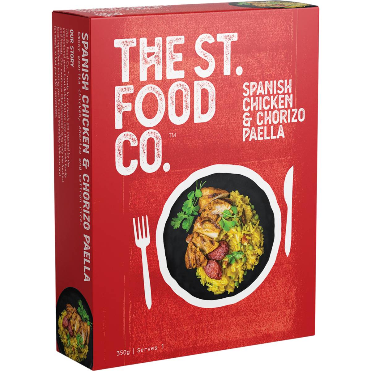 The St. Food Co. Spanish Chicken & Chorizo Paella Frozen Meal 350g
