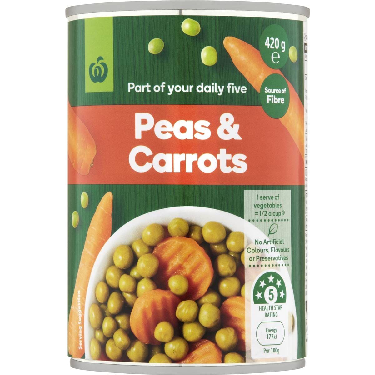 Woolworths Peas & Carrots 420g Woolworths