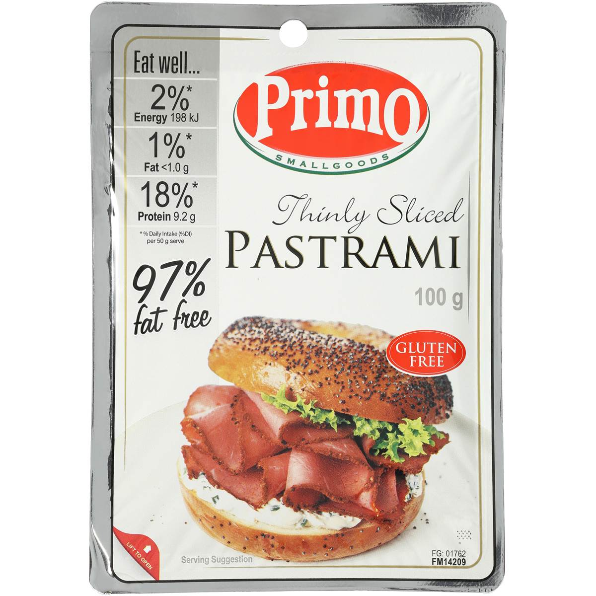Primo Thin Sliced Pastrami 100g Woolworths