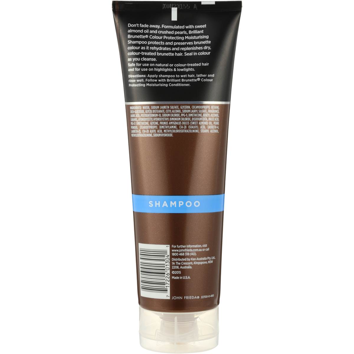 John Frieda Shampoo Brilliant Moisturising 250ml Woolworths