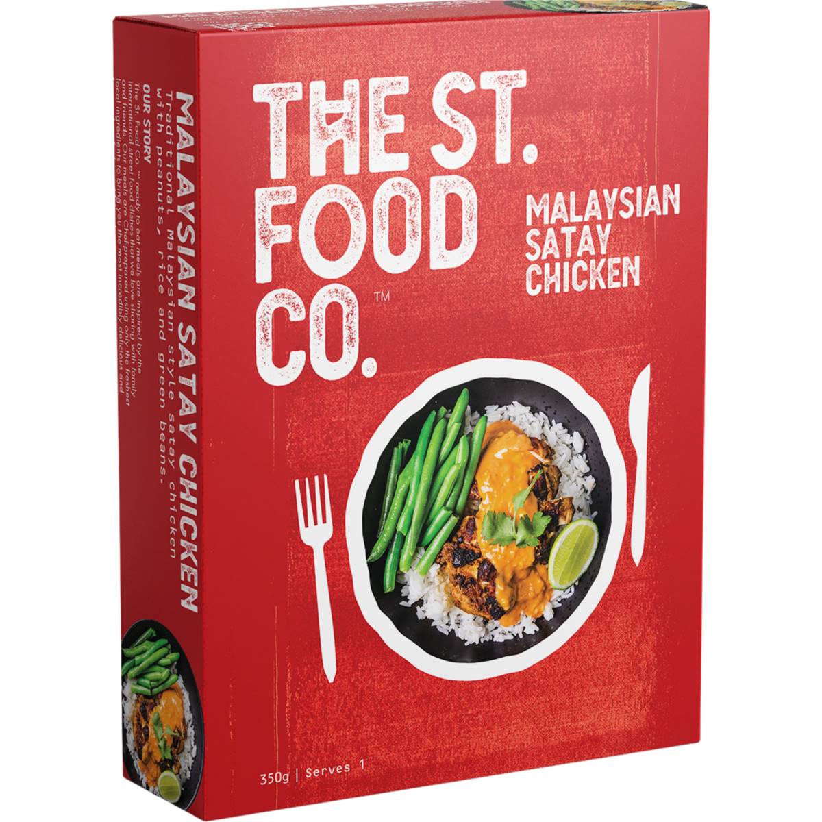 The St. Food Co. Malaysian Satay Chicken Frozen Meal 350g Woolworths
