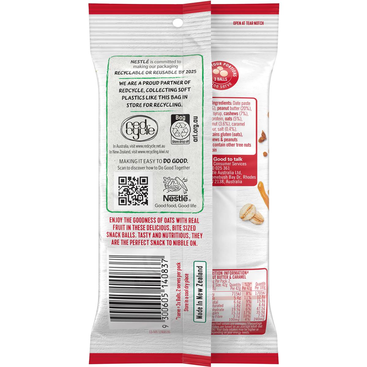 Uncle Tobys Peanut Butter & Caramel Protein Balls 84g Woolworths