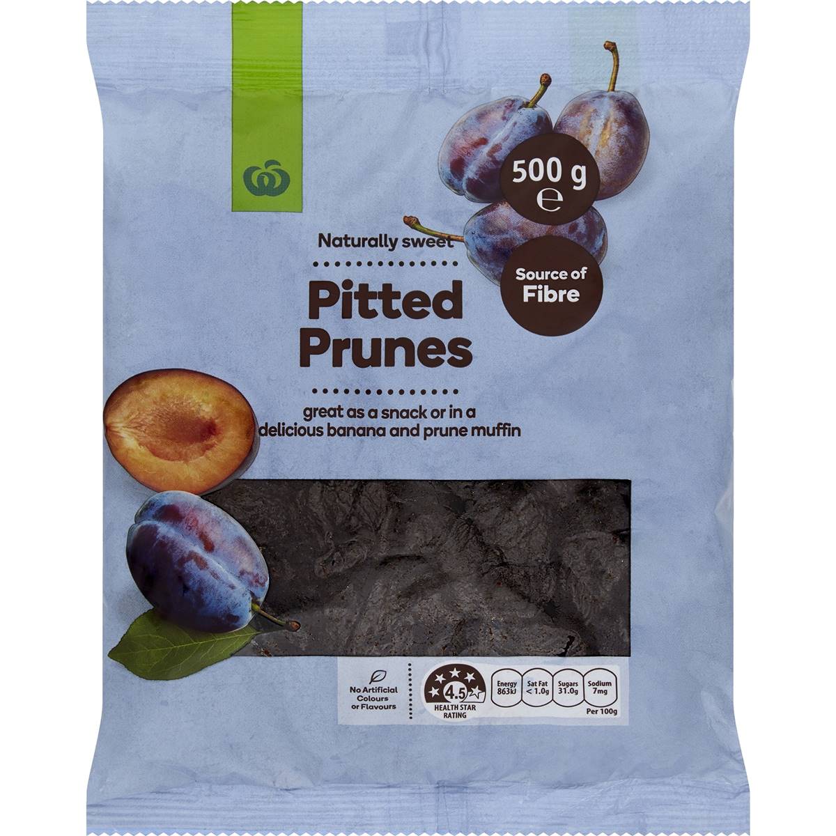 Woolworths Prunes Pitted 500g Woolworths