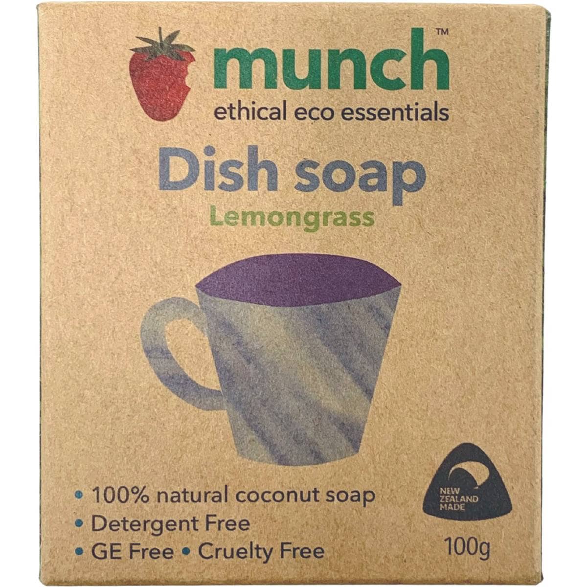 Munch Eco Dish Soap Lemongrass 100g Woolworths