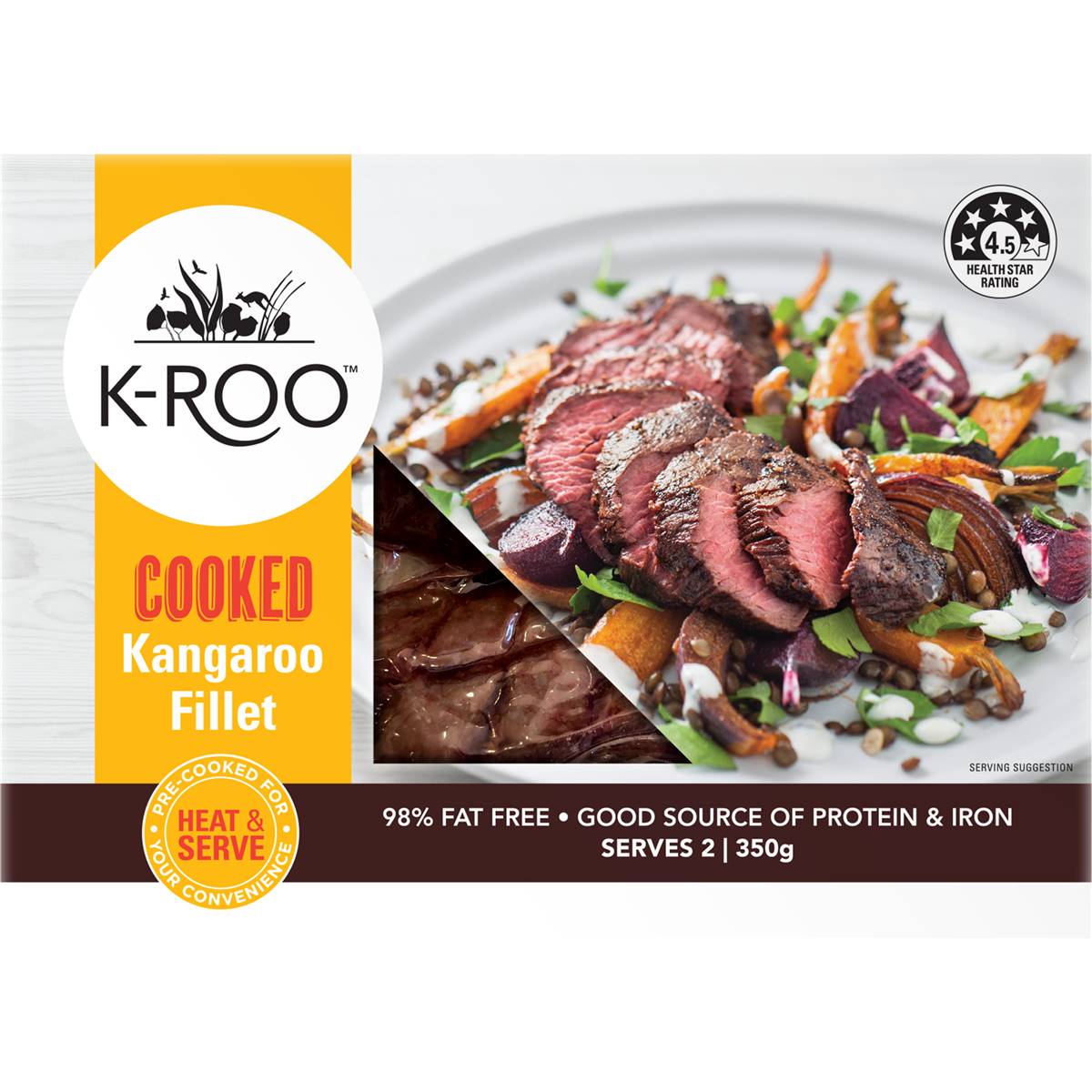 Kroo Cooked Kangaroo Fillet 350g Woolworths