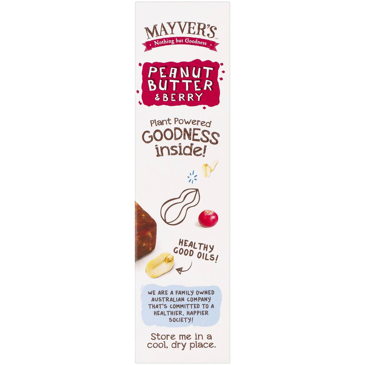 Mayver's Peanut Butter & Berry Wholefood Bars 5 Pack Woolworths