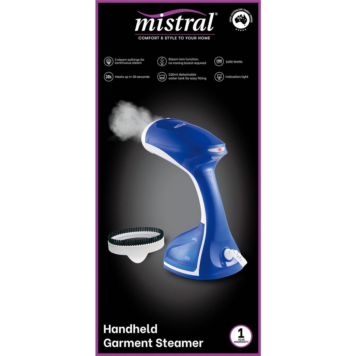 Mistral Handheld Garment Steamer Each Woolworths