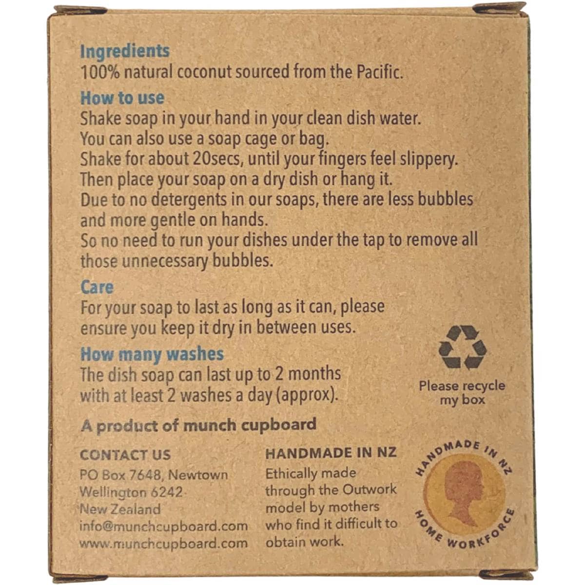 Munch Eco Dish Soap Unscented Unscented 100g Woolworths