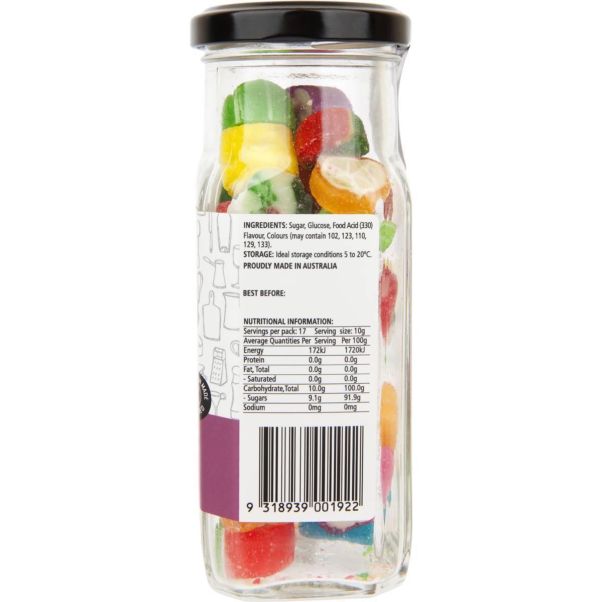 Artisanology Assorted Fruit Rock Candy 170g Woolworths