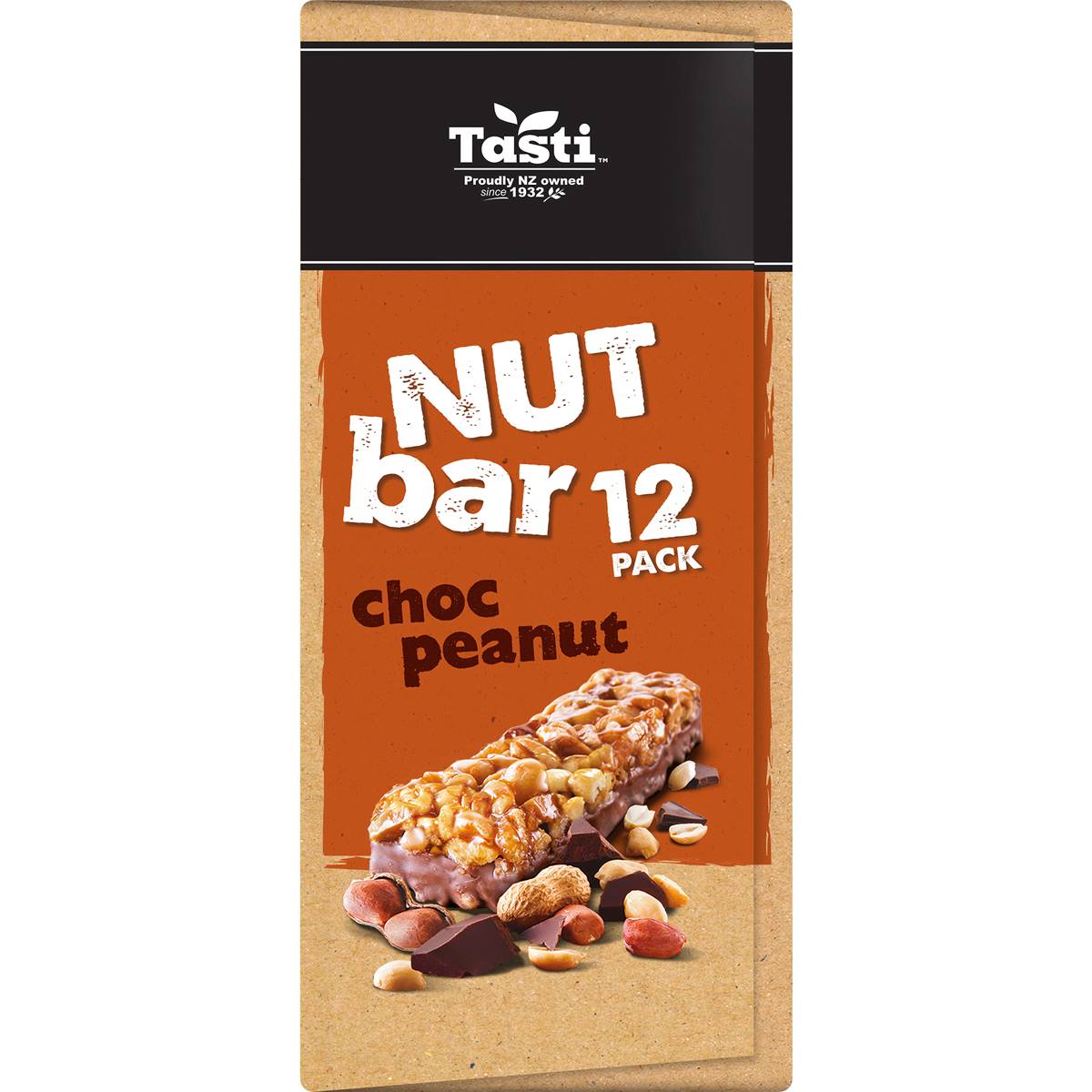 Tasti Choc Peanut Nut Bar 12 Pack Woolworths