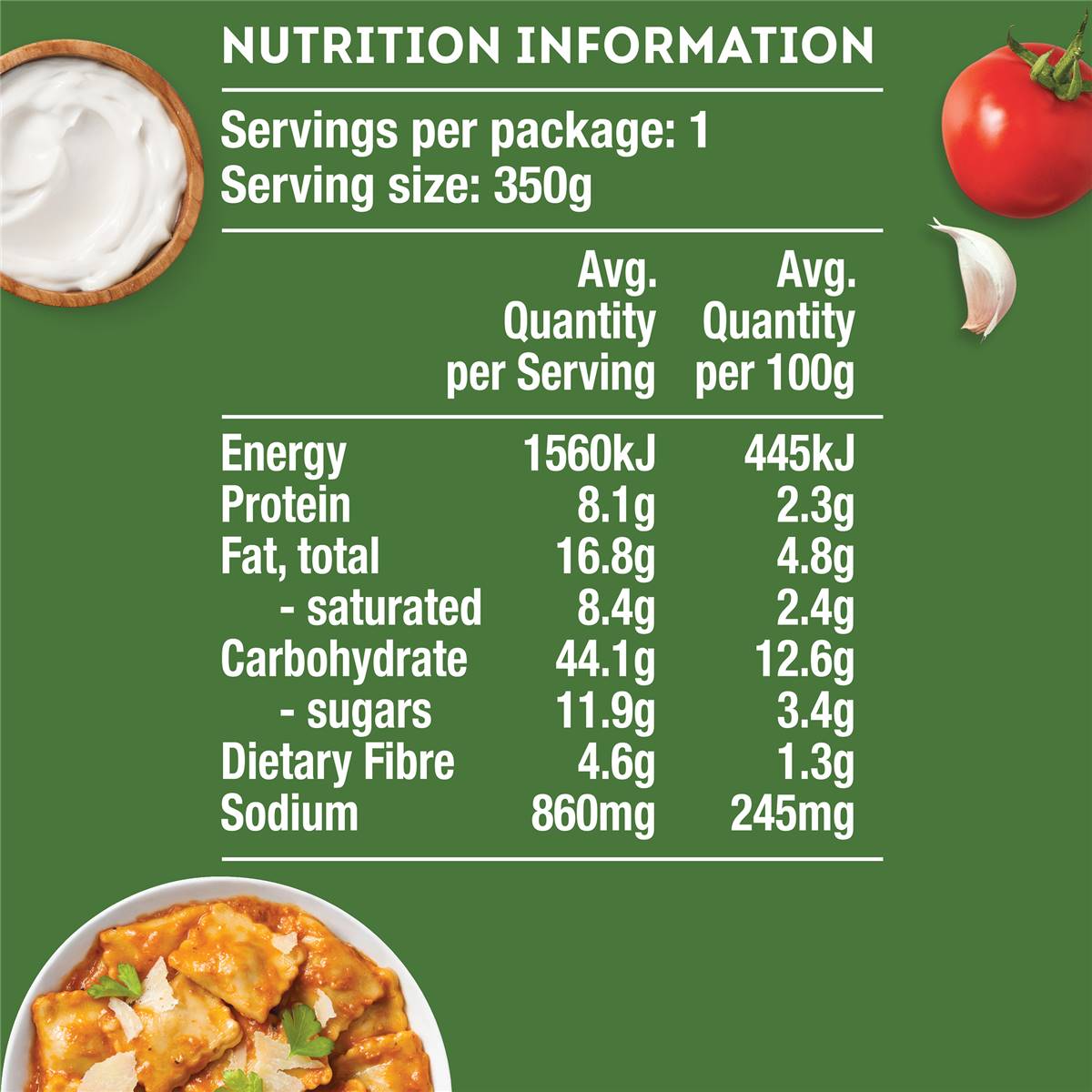 Heinz Ravioli With Creamy Tomato 350g Woolworths   220991 7 