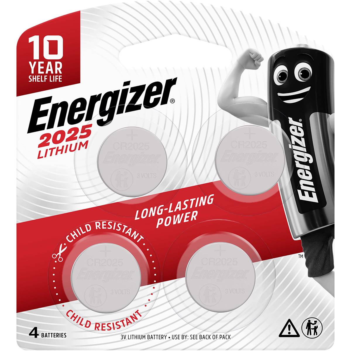 Energizer 2025 Lithium Batteries 4 Pack Woolworths