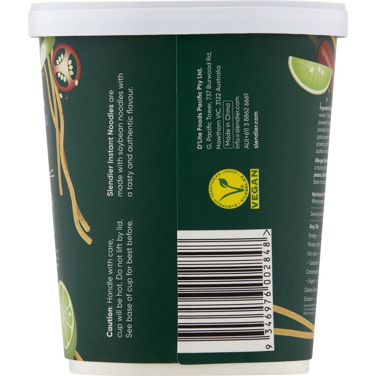 Slendier Instant Cup Noodles Tom Yum 65g Woolworths