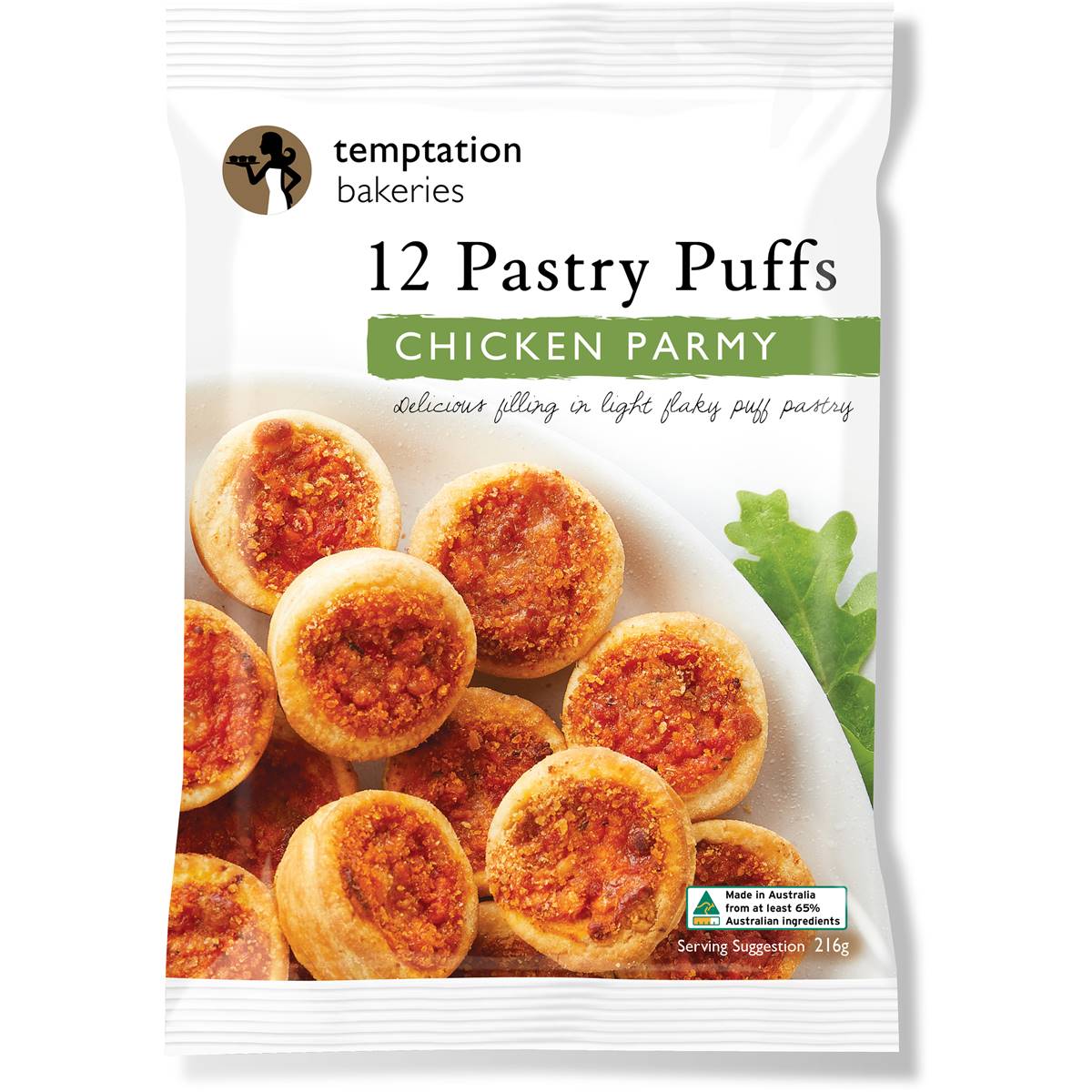 Temptation Bakeries Pastry Puffs Chicken Parmy 12 Pack Woolworths