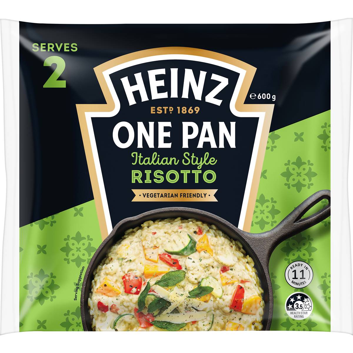 Heinz One Pan Italian Style Risotto Frozen Freezer Ready Meal 600g