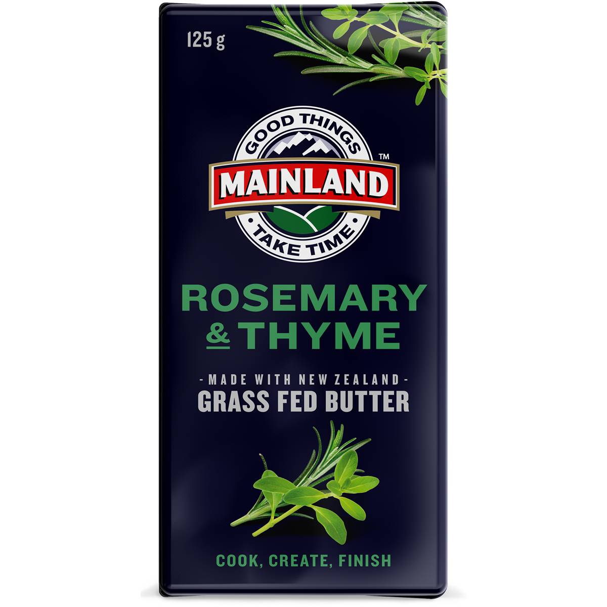 Mainland Rosemary & Thyme Grass Fed Butter 125g Woolworths