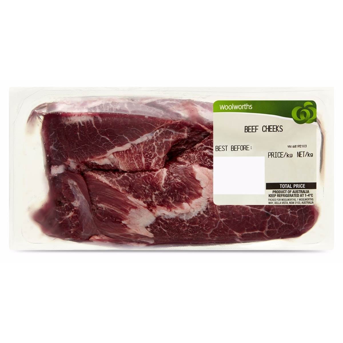 Woolworths Beef Offal Cheeks 350g 650g Woolworths