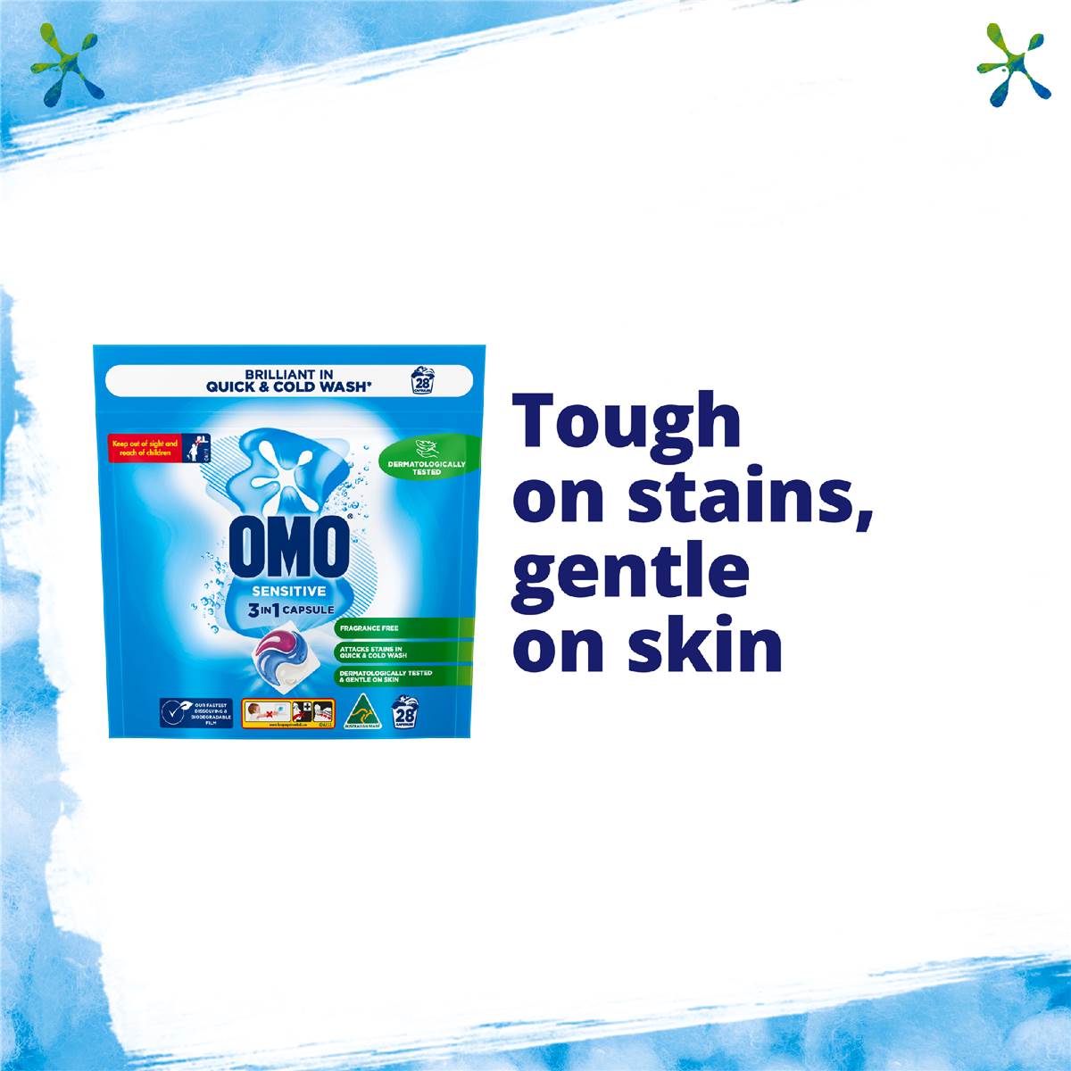 Omo Sensitive Laundry Capsules 3 In 1 28 Washes Woolworths