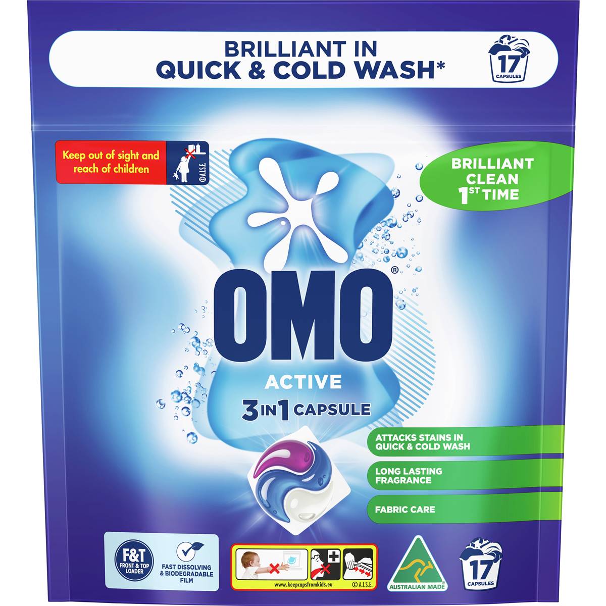 Omo Active 3 In 1 Laundry Capsules
