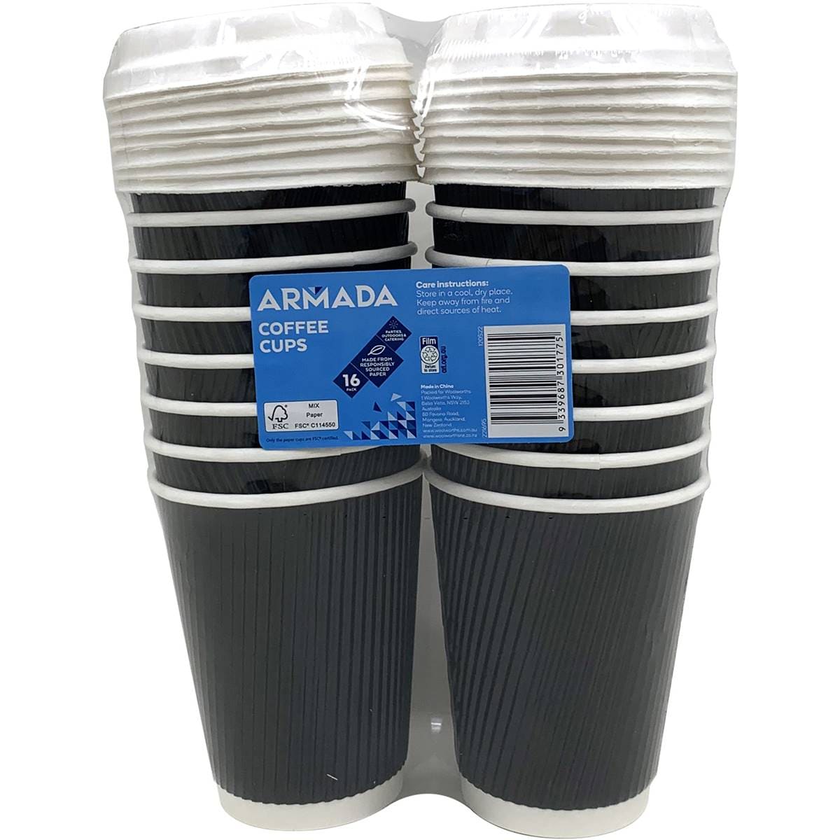 Armada Coffee Cups With Lids 16 Pack Woolworths