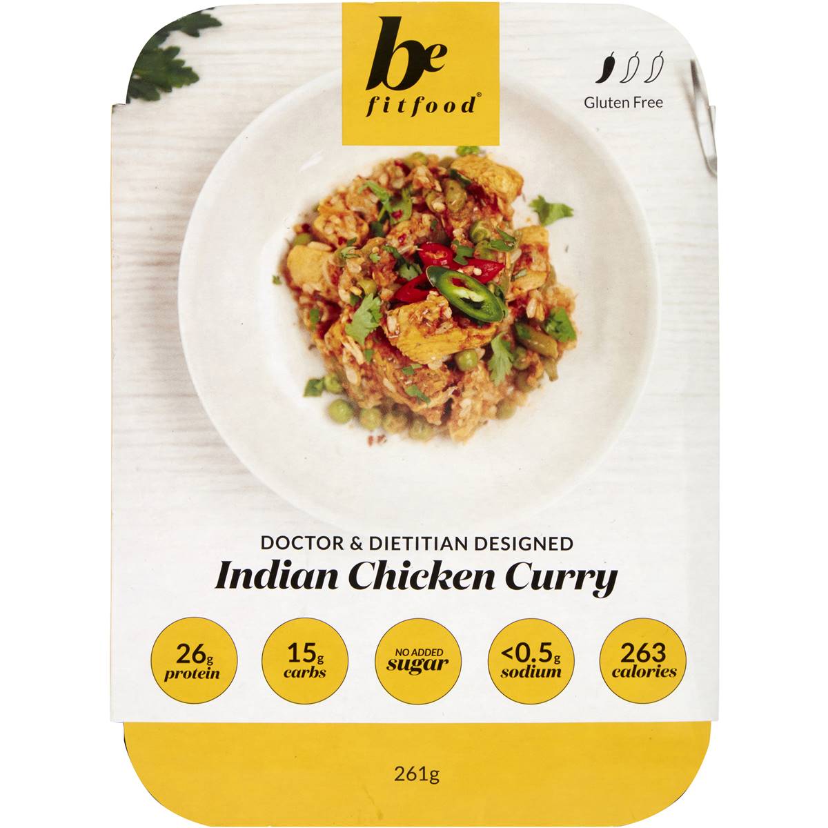 Be Fit Food Indian Chicken Curry Gluten Free 261g Woolworths
