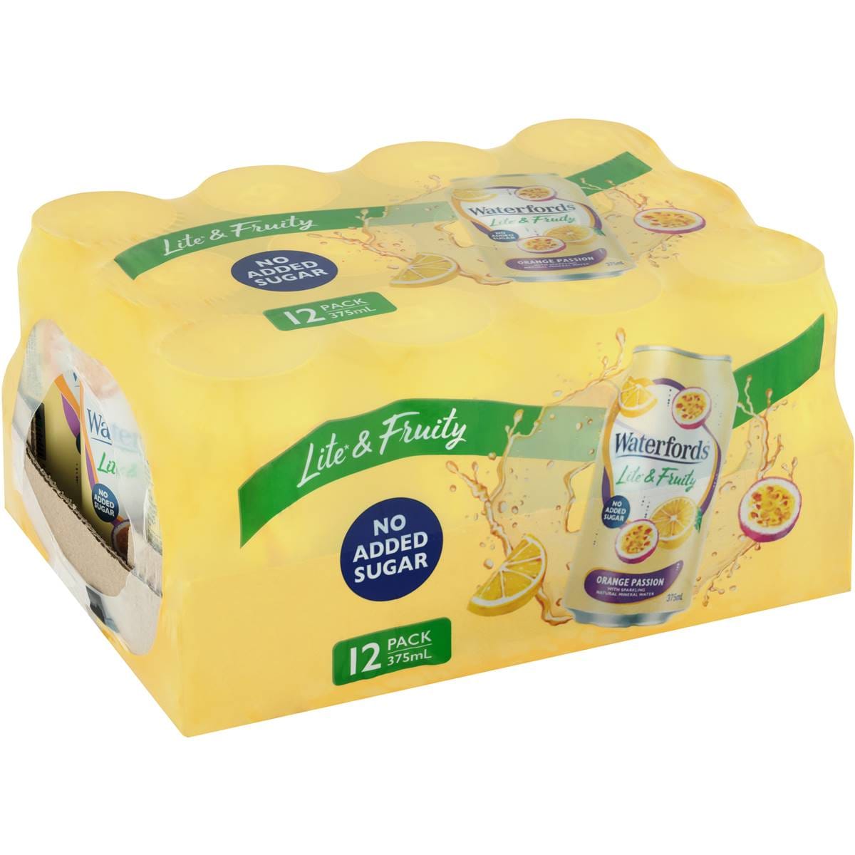 Waterfords Lite & Fruity No Added Sugar Orange Passion Cans 12 X375ml Woolworths
