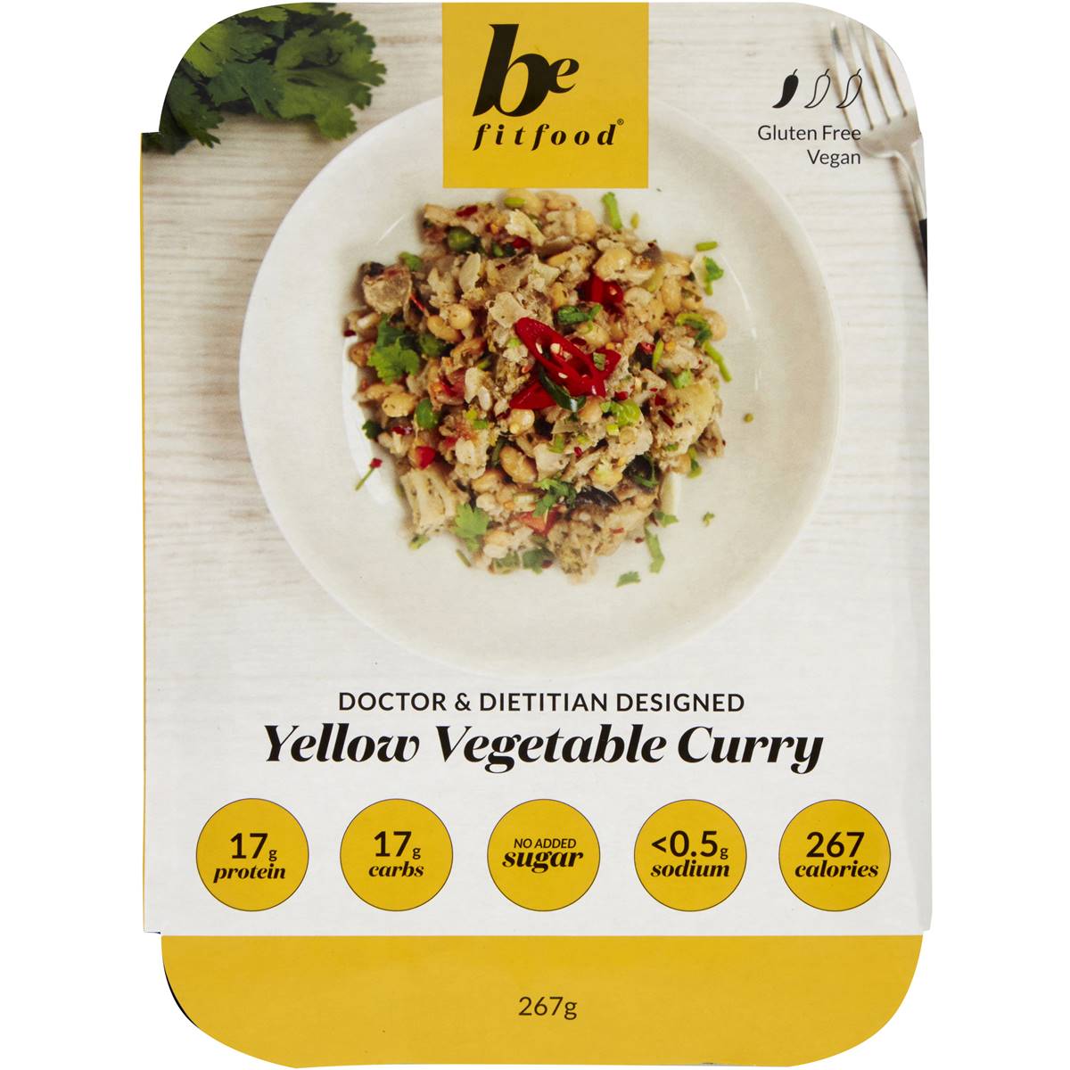 Be Fit Food Yellow Vegetable Curry Gluten Free Vegan 267g Woolworths