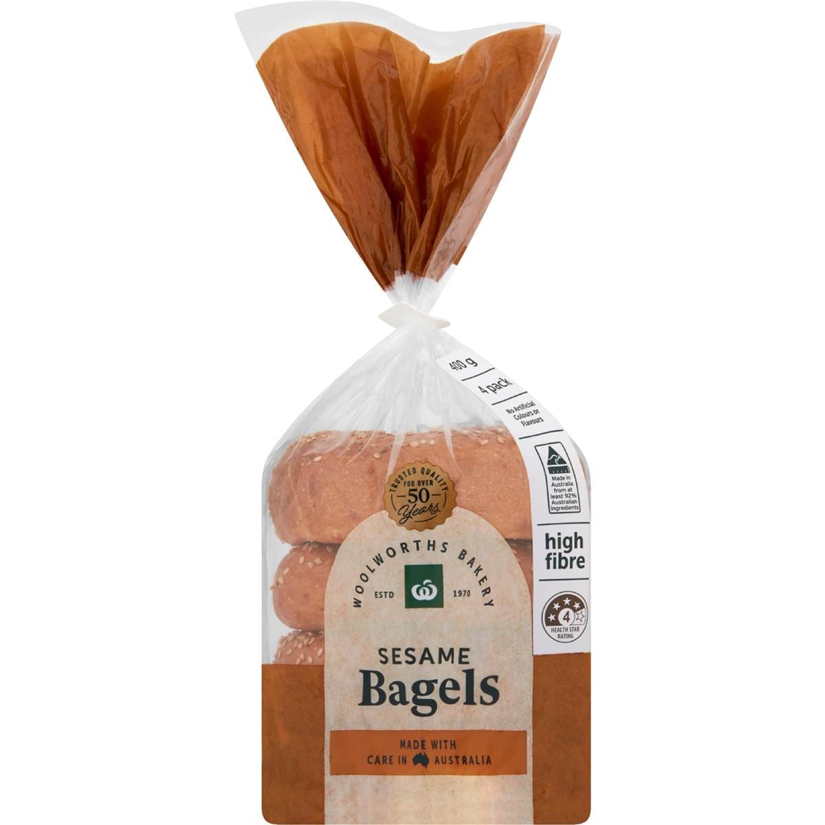 Woolworths Sesame Bagels 4 Pack Woolworths