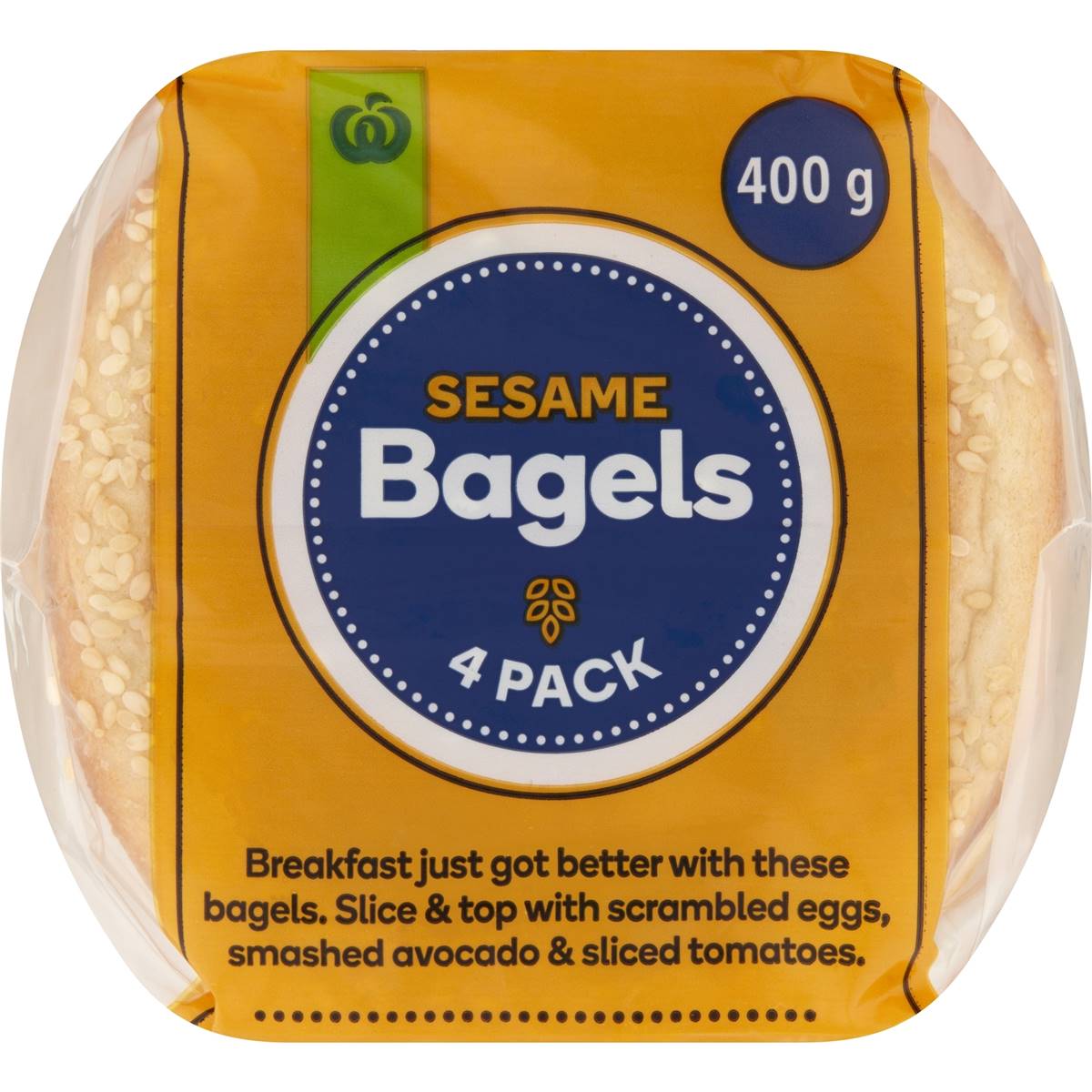 Woolworths Sesame Bagels 4 Pack Woolworths