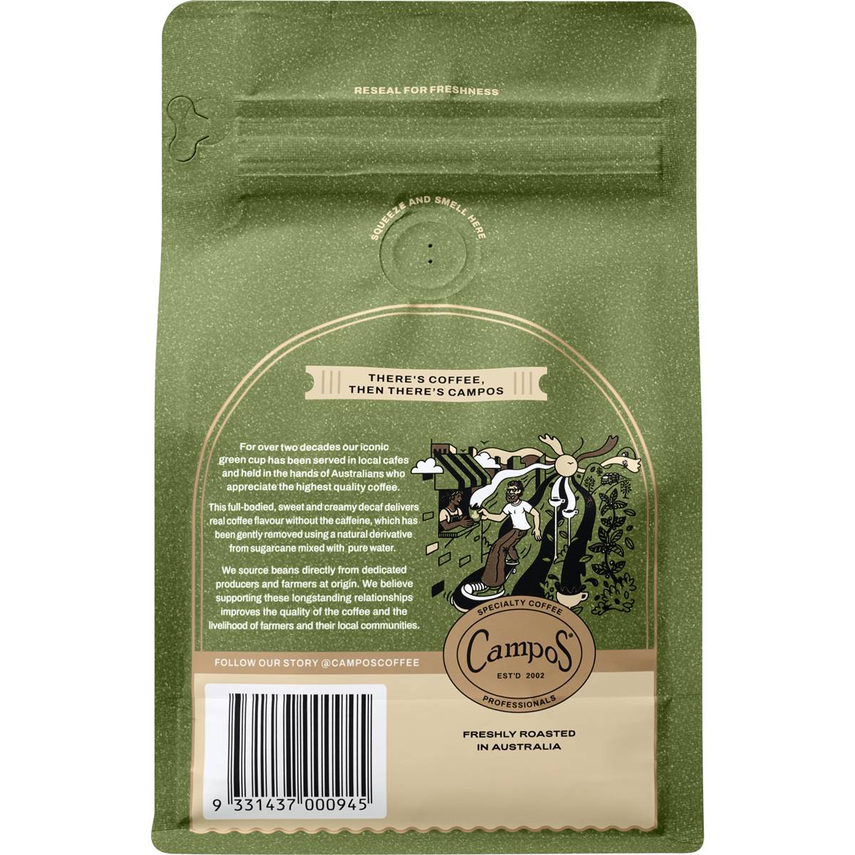 Campos Decaf Ground Coffee 250g Woolworths