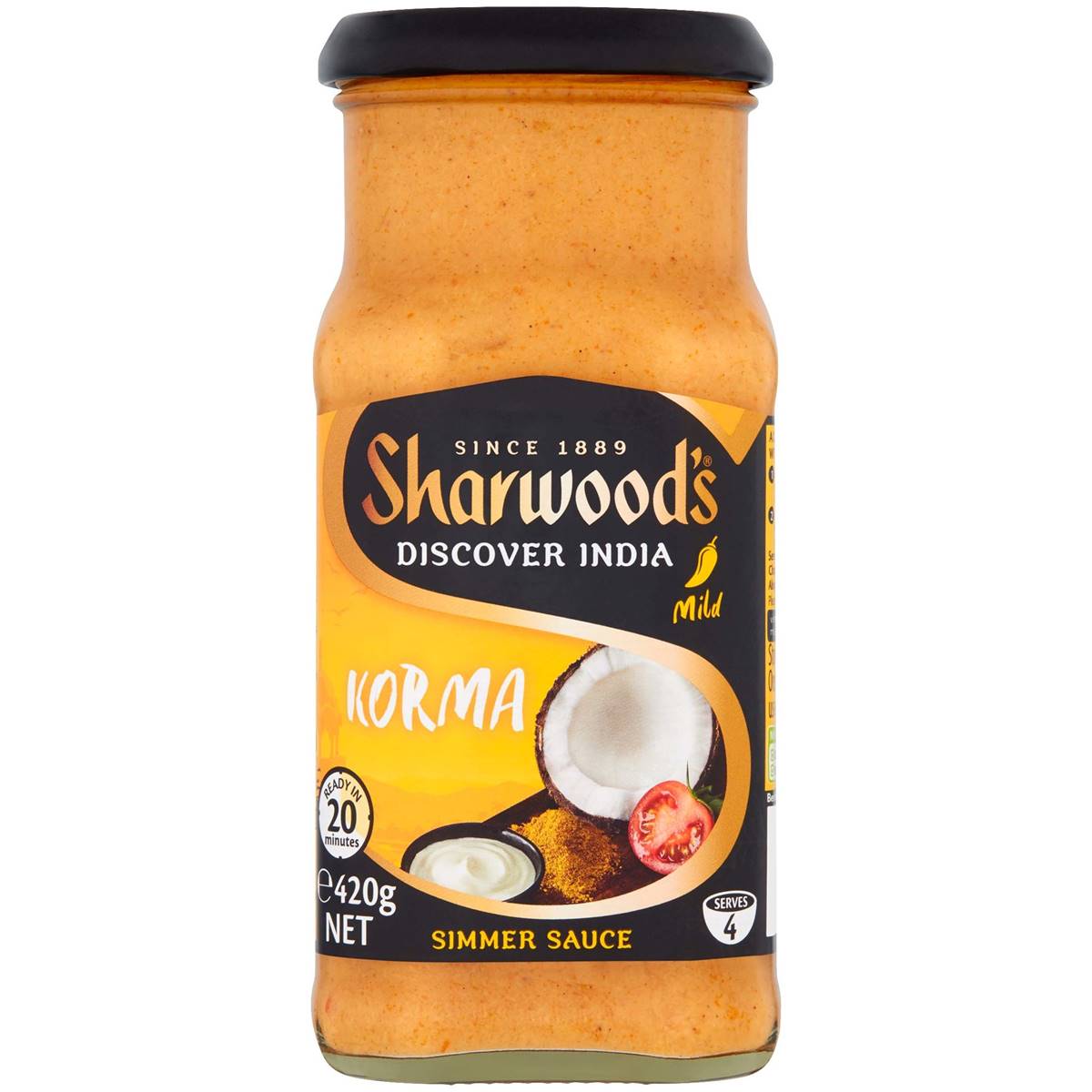 Sharwood's Simmer Sauce Korma 420g Woolworths