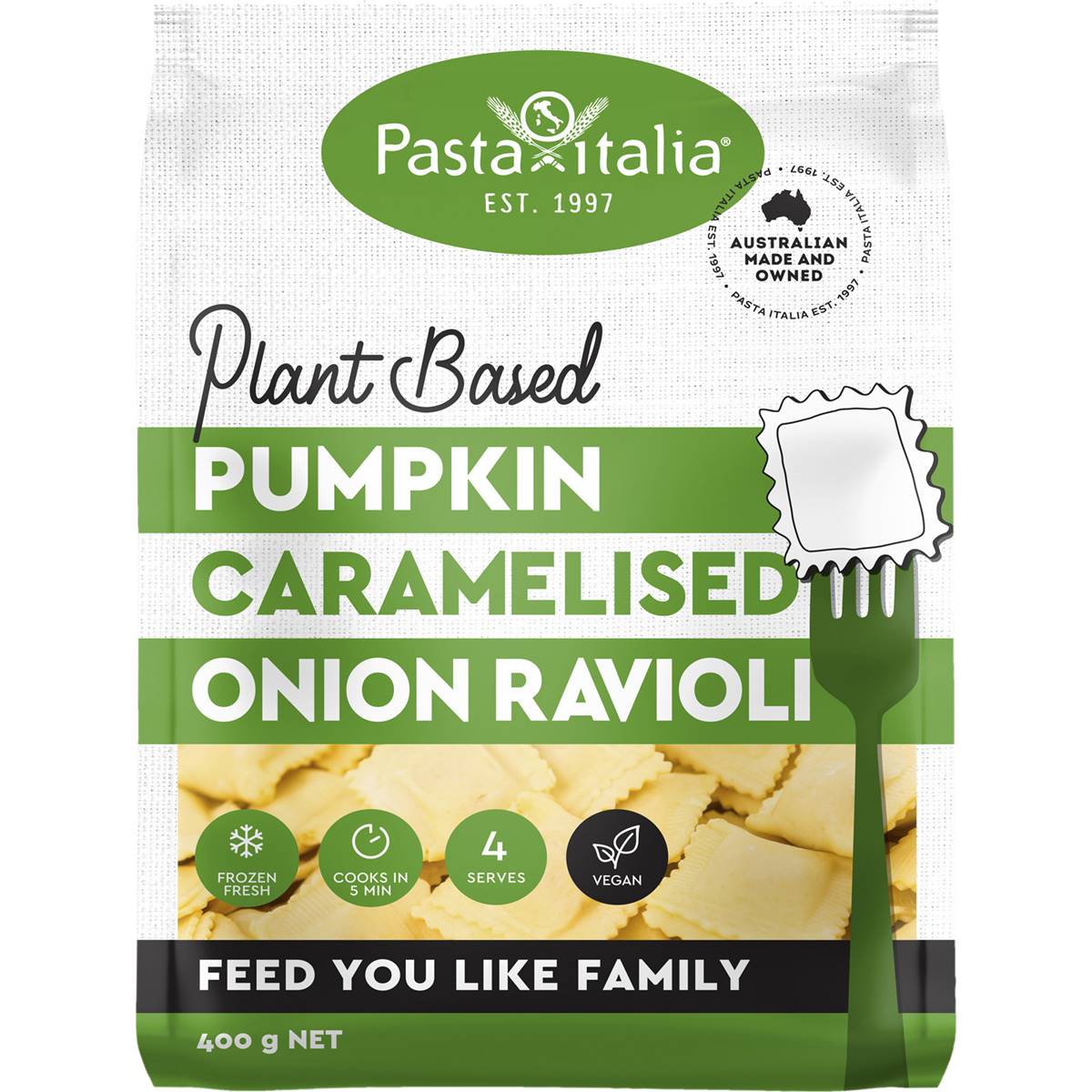 Pasta Italia Plant Based Pumpkin Caramelised Onion Ravioli 400g