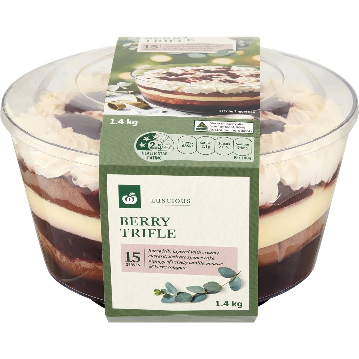 Woolworths Classic Berry Trifle 1.4kg Woolworths