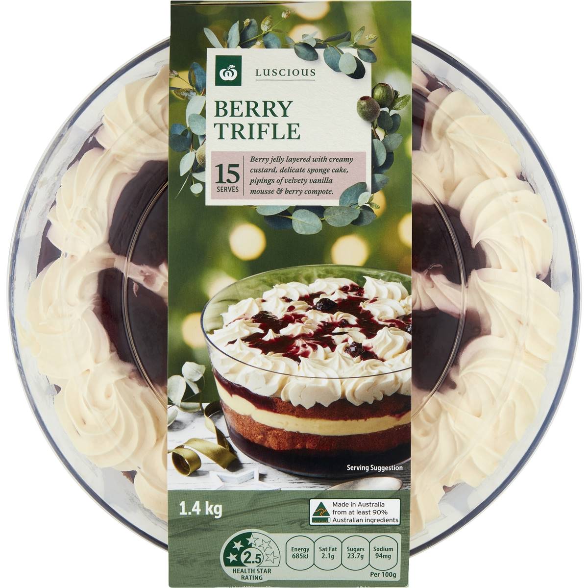 Woolworths Classic Berry Trifle 1.4kg Woolworths