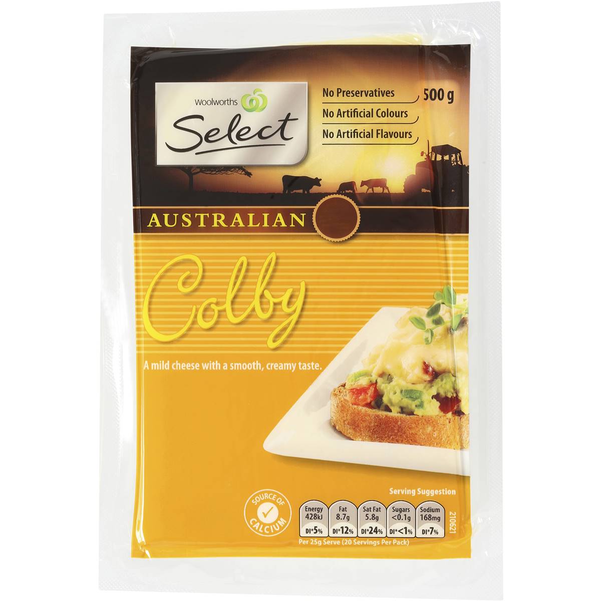 Woolworths Colby Cheese 500g Woolworths