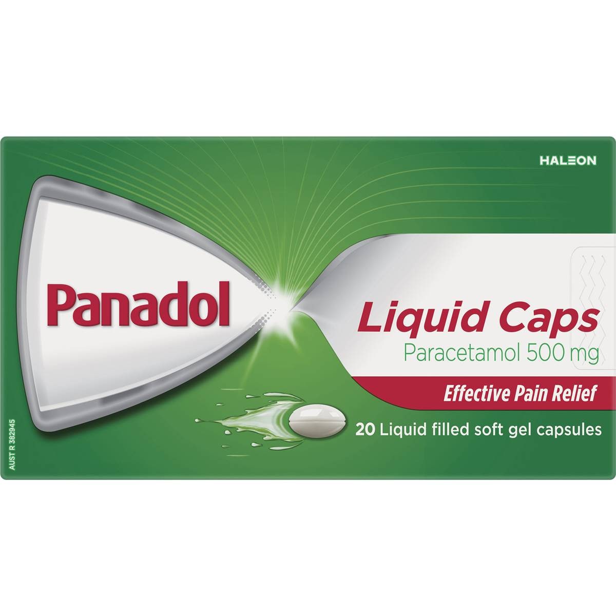 Panadol Liquid Capsules With Paracetamol 500mg 20 Pack Woolworths