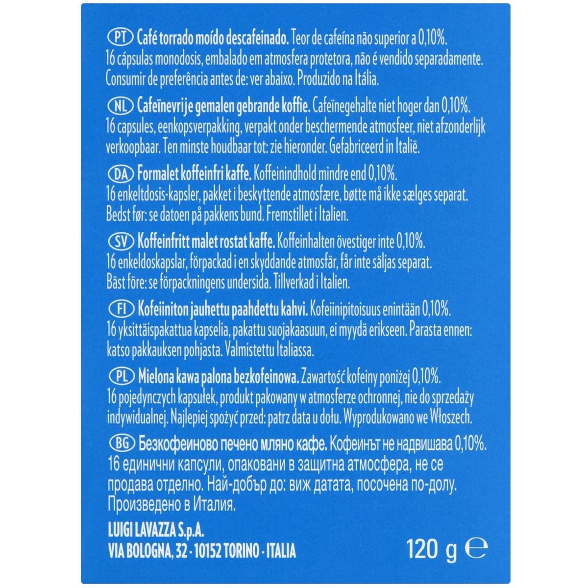 Lavazza Dek Decaffeinated A Modo Mio Coffee Pods 16 Pack Woolworths