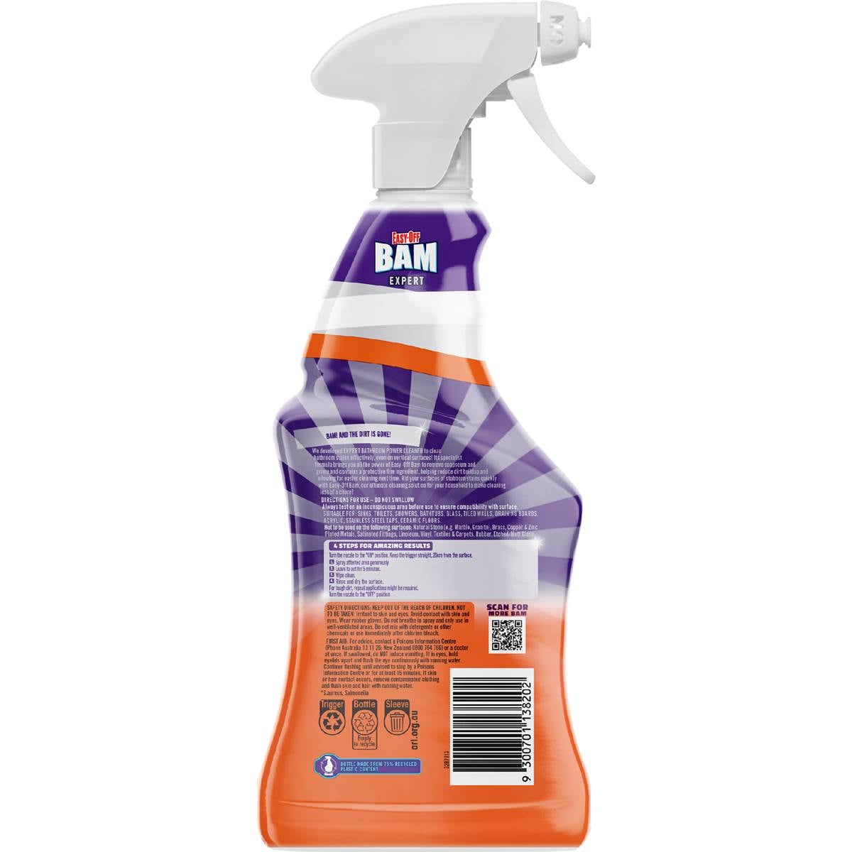 Easy Off Bam Bathroom Soapscum Cleaning Spray 750ml Woolworths