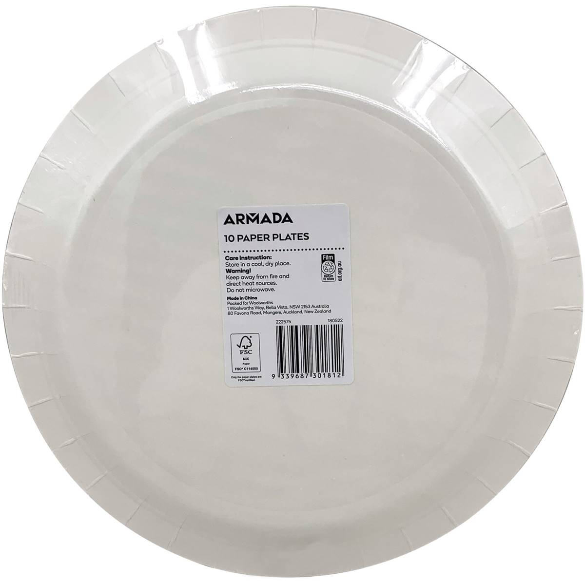 Armada Paper Plates Metallic Assorted 10 Pack Woolworths