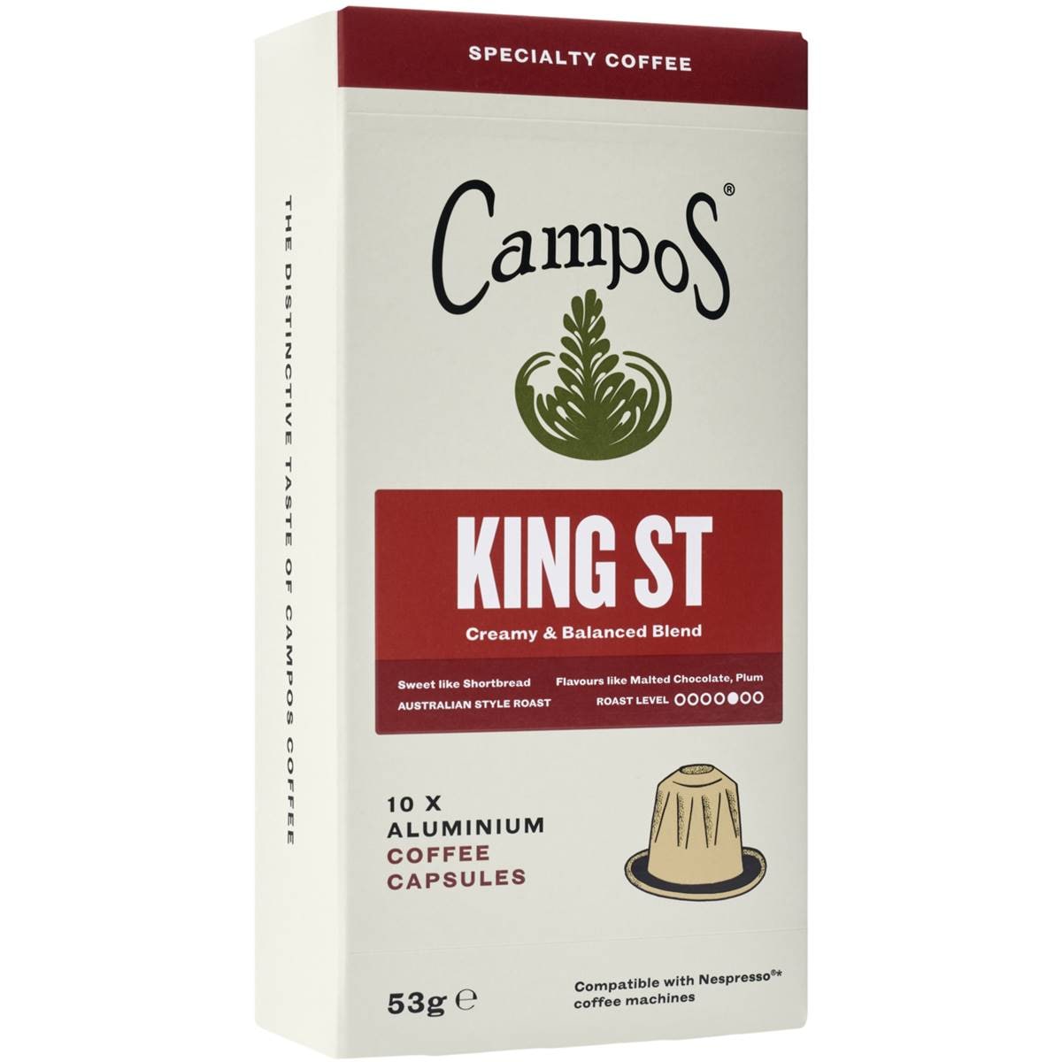Campos King St Aluminium Coffee Capsules 10 Pack Woolworths