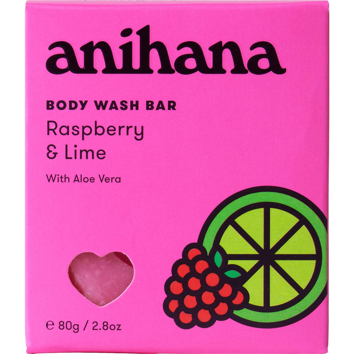 Anihana Shower Bar Raspberry & Lime With Aloe Vera