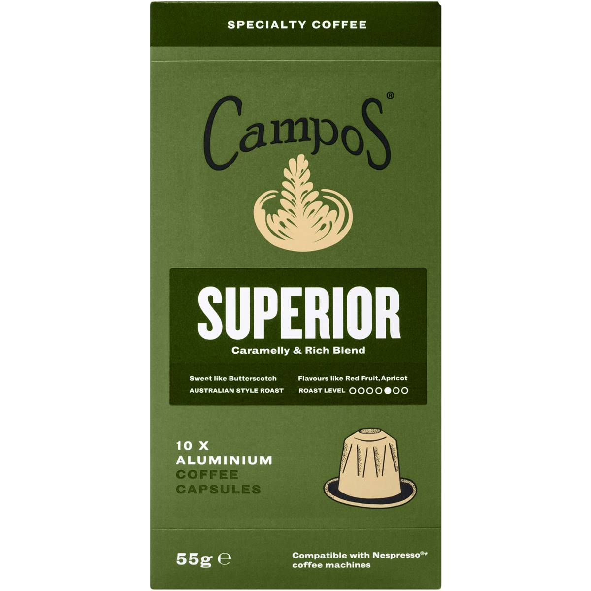 Campos Superior Aluminium Coffee Capsules 10 Pack Woolworths