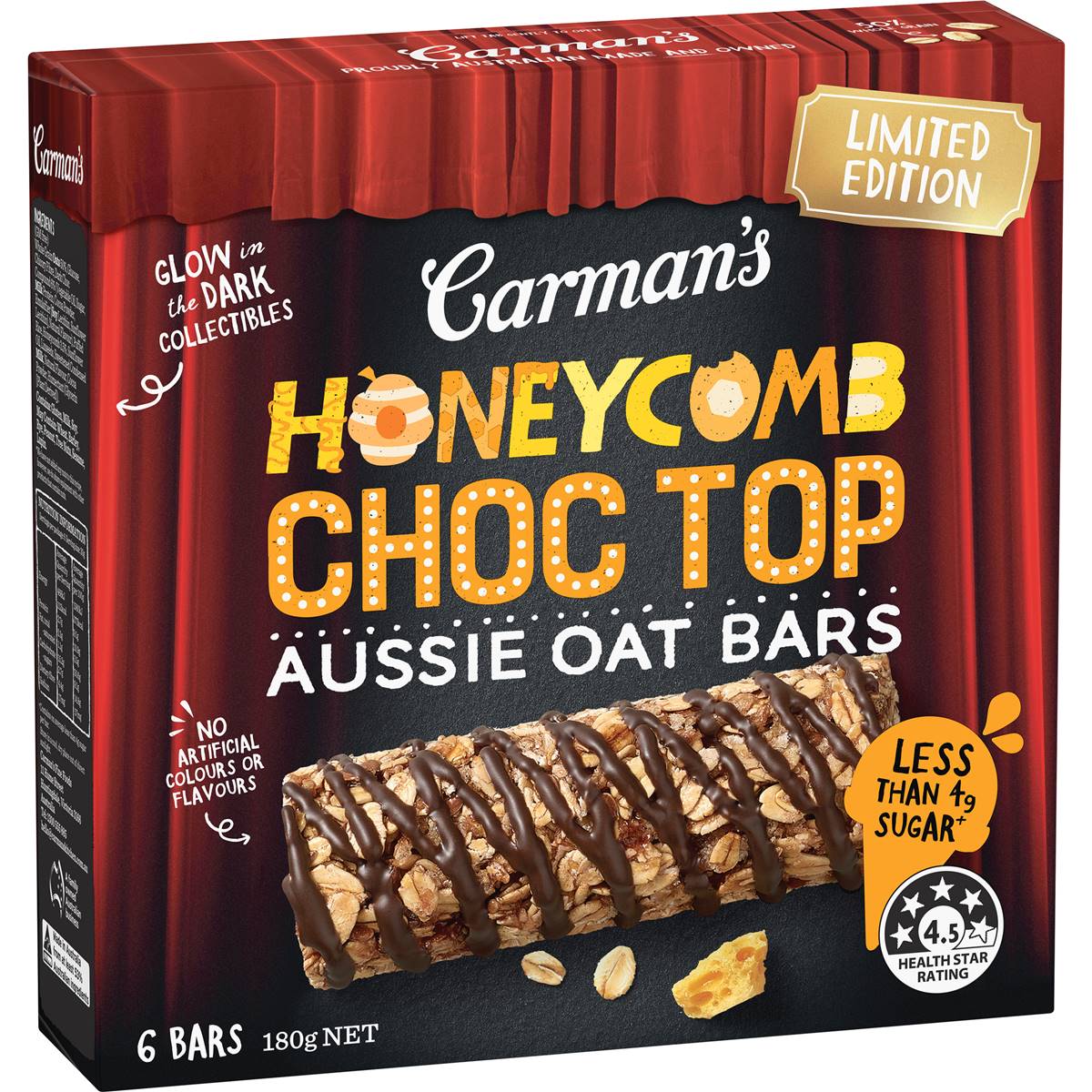 Carman's Choc Top Aussie Oat Bars 6 Pack Woolworths