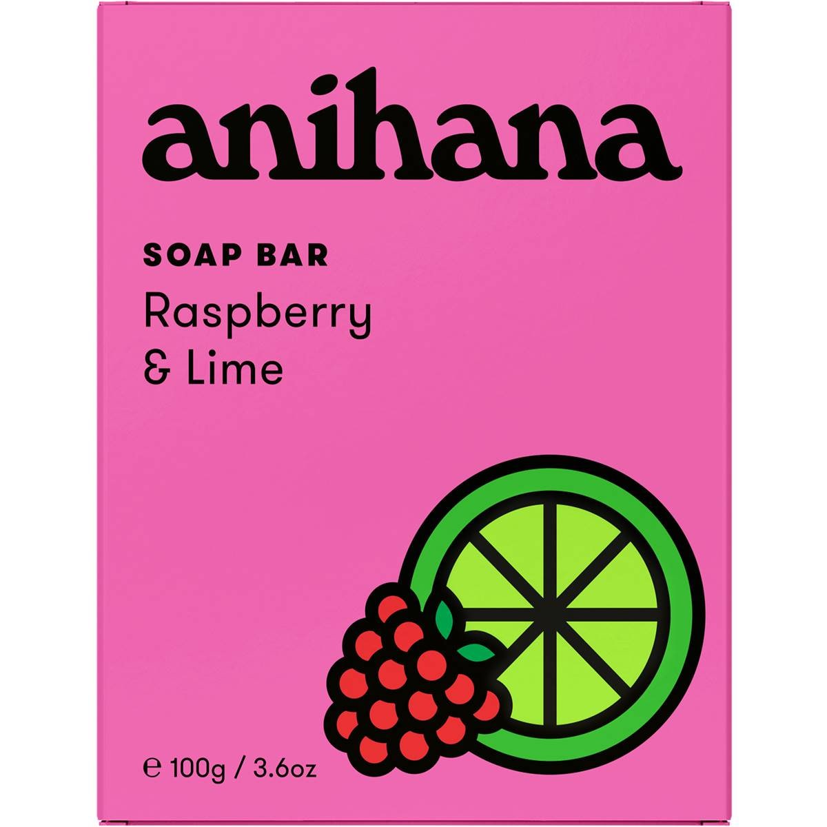 Anihana Soap Bar Raspberry & Lime 100g Woolworths