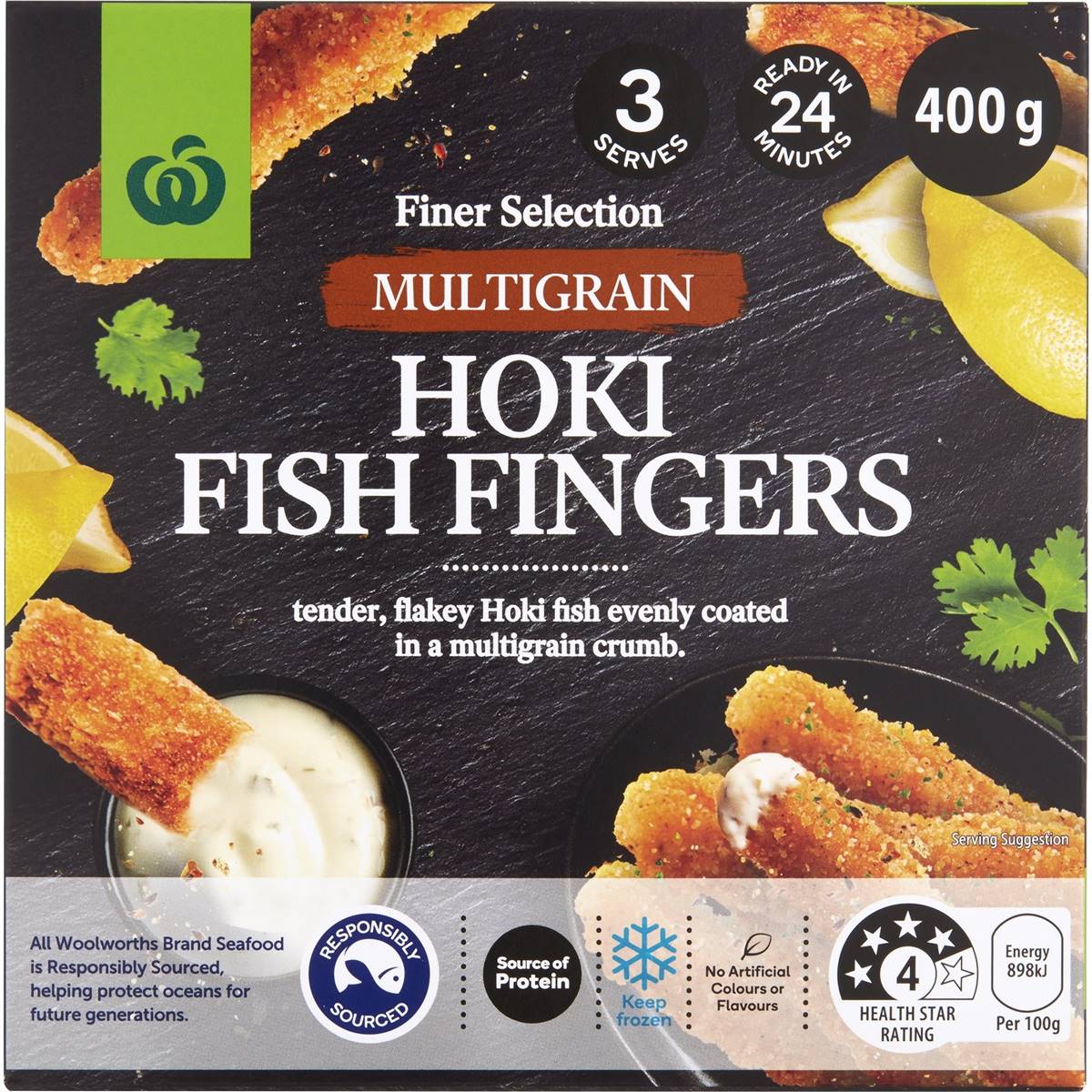 Woolworths Multigrain Hoki Fish Fingers 400g | Woolworths