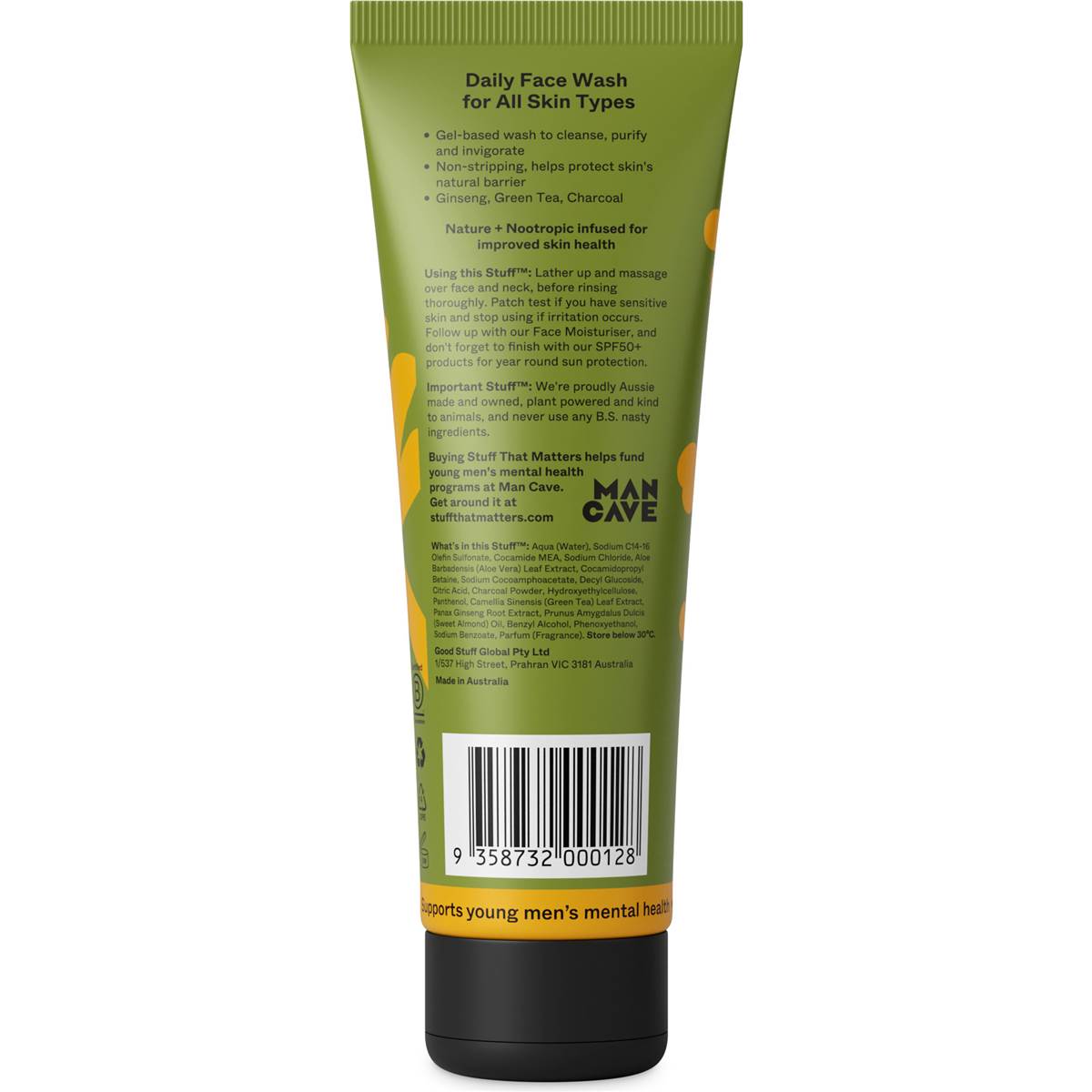 Stuff Men's Face Wash 125ml | Woolworths