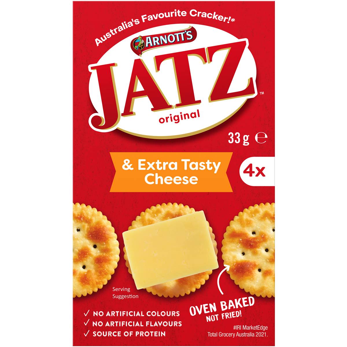 Arnott's Jatz Cracker Biscuits & Extra Tasty Cheese 33g Woolworths