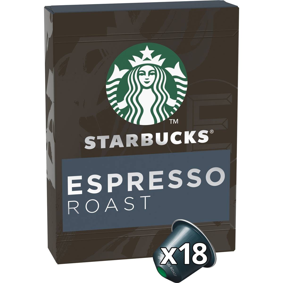 Starbucks By Nespresso Intensity 11 Espresso Roast Coffee Pods 18 Pack