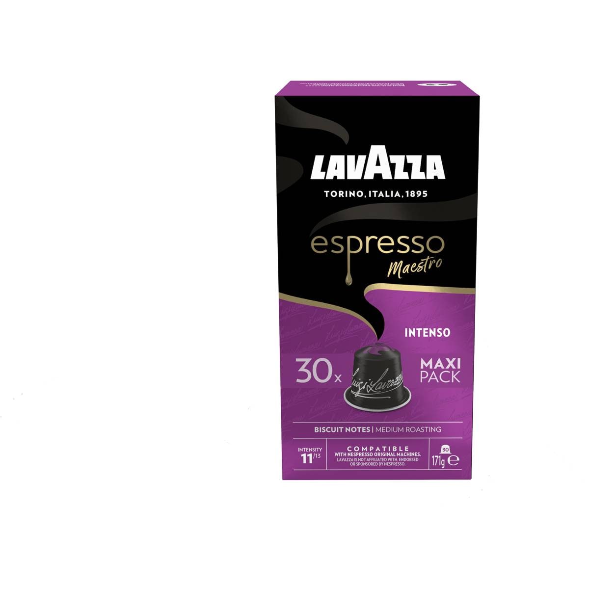 Lavazza Espresso Intenso Nespresso Compatible Coffee Pods 30 Pack
